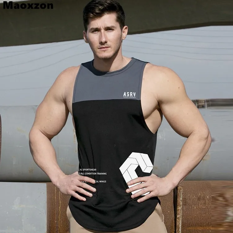 

Maoxzon Men's Casual Loose Sportswear Fitness Tank Tops For Male Summer Print Muscle Jogger Sleeveless Shirts Vests Singlests