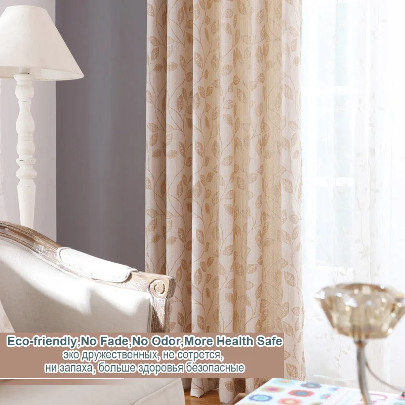 Modern Living Room Curtains Blackout Country Window Curtains Drapes Cotton Linen Blind Fabric