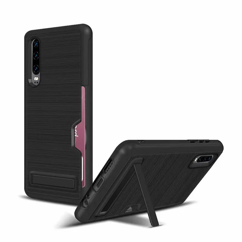 Металлический бронированный чехол для huawei P30, чехол из поликарбоната+ ТПУ, силиконовый чехол для телефона, чехол для huawei P30 Pro со слотом для карт, задний Чехол