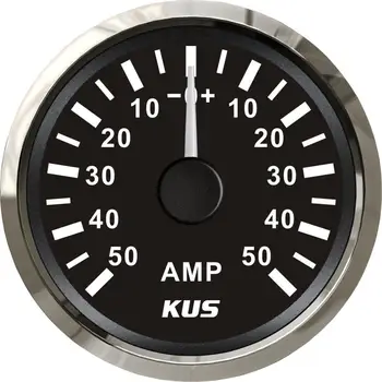 

KUS 52mm Waterproof Ampere Gauge Ammeter AMP Meter 50A With Current Sensor Red/Yellow available Backlight 12V/24V