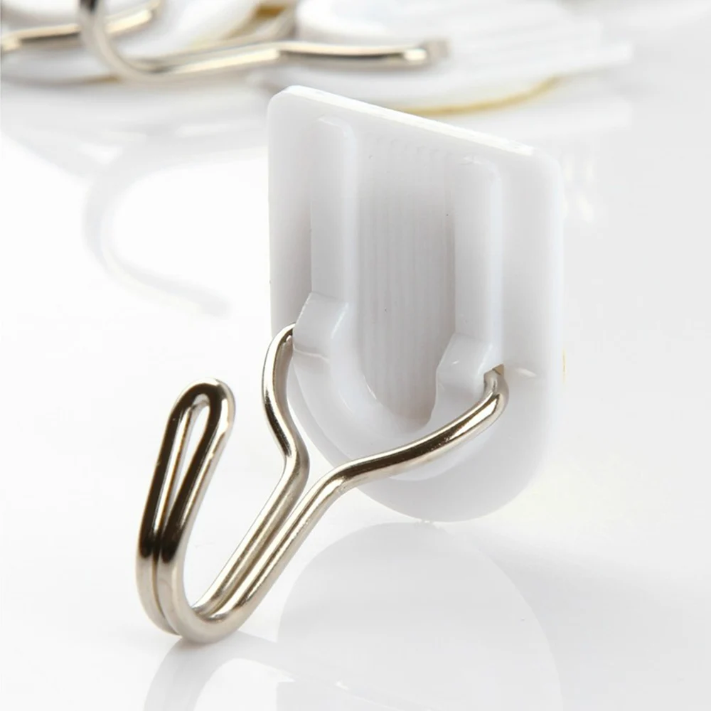 

6Pcs Self Bathroom Kitchen Hanger Adhesive Hooks Stick On Wall Hanging Door Clothes Towel Holder Racks