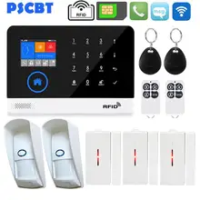 PSCBT GSM House Alarm WIFI System Home Security Burglar Alarm Kit PIR Immunity Sensor Door Window Alarm