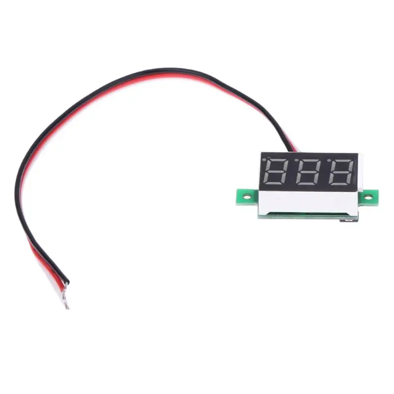 Мини цифровой вольтметр DC0-100V светодиодный панельный измеритель напряжения с тремя проводами