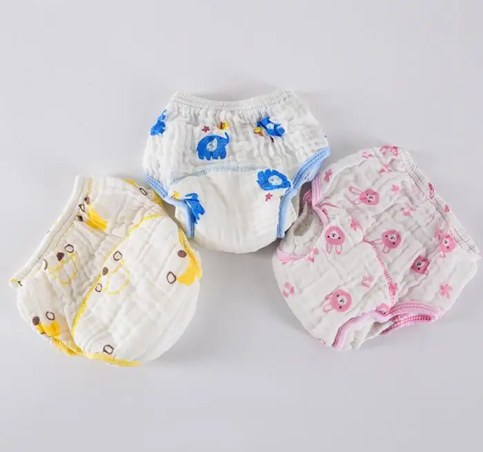 5 шт. в упаковке, детское нижнее белье тканевые подгузники для новорожденных мальчиков и девочек с мультяшным принтом, обучающие Штаны чехол на детские памперсы QD02