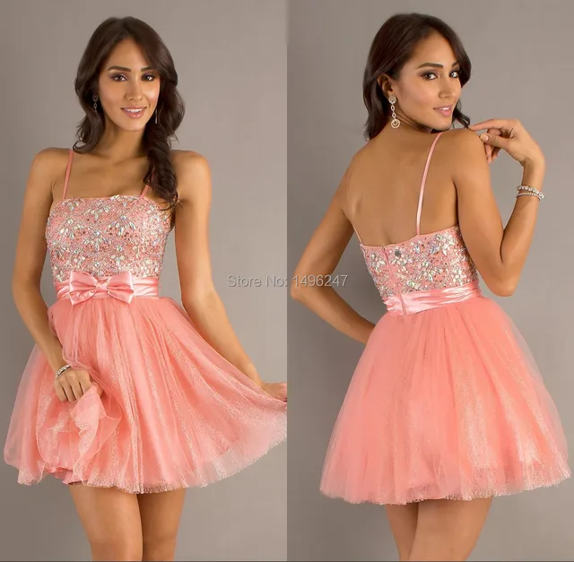 Cute Spaghetti Strap Prom Dresses