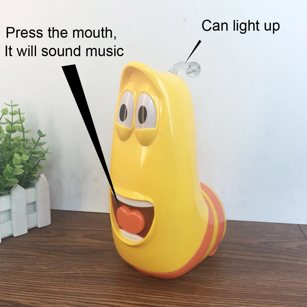 Lucu Kartun Hewan Berjalan Elektronik Mobil Musik Berkedip Larva