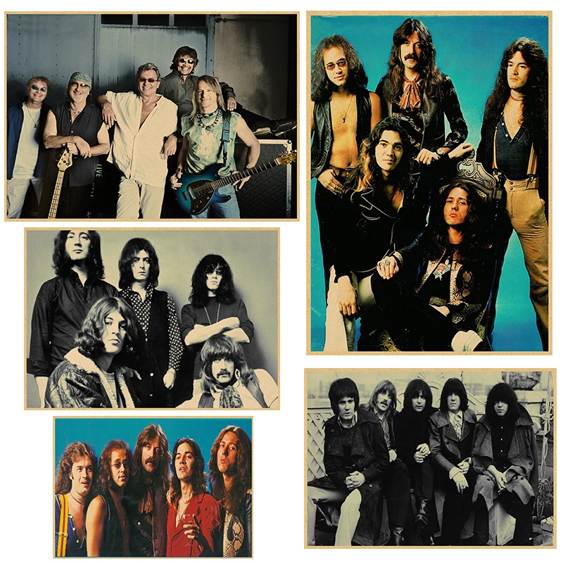 

Deep Purple Home Furnishing decoration Kraft acid rock music Poster Drawing core Wall stickers