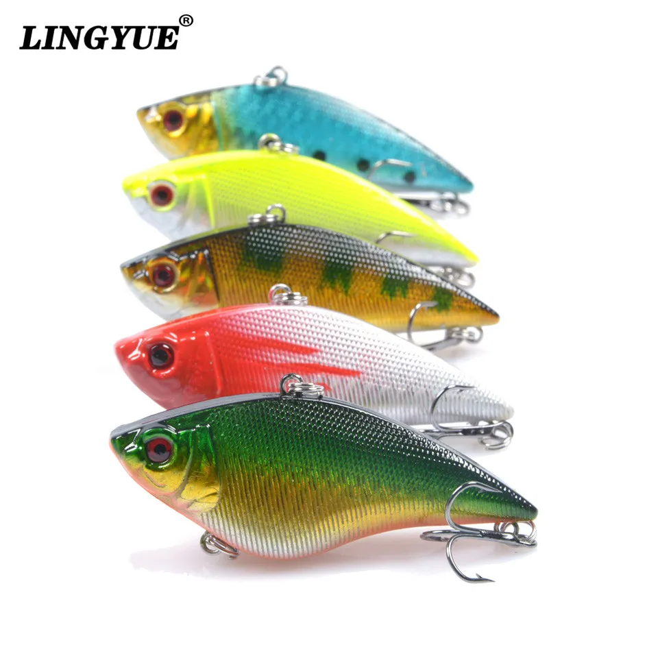 

New Arrival 5pcs/lot Fishing Lures 5 Colors 7cm/15.5g Good Quality VIB Bait 3D Eyes Jerkbait Crankbait Wobbler Fishing bait