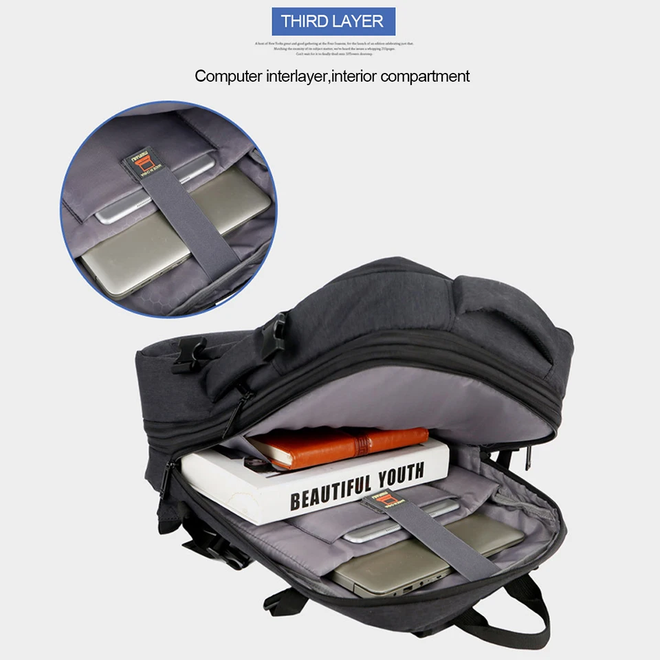 Anti Theft Backpack 17 Inch Laptop Men Bagpack Travel Waterproof Large Capacity Back Pack Women Mal