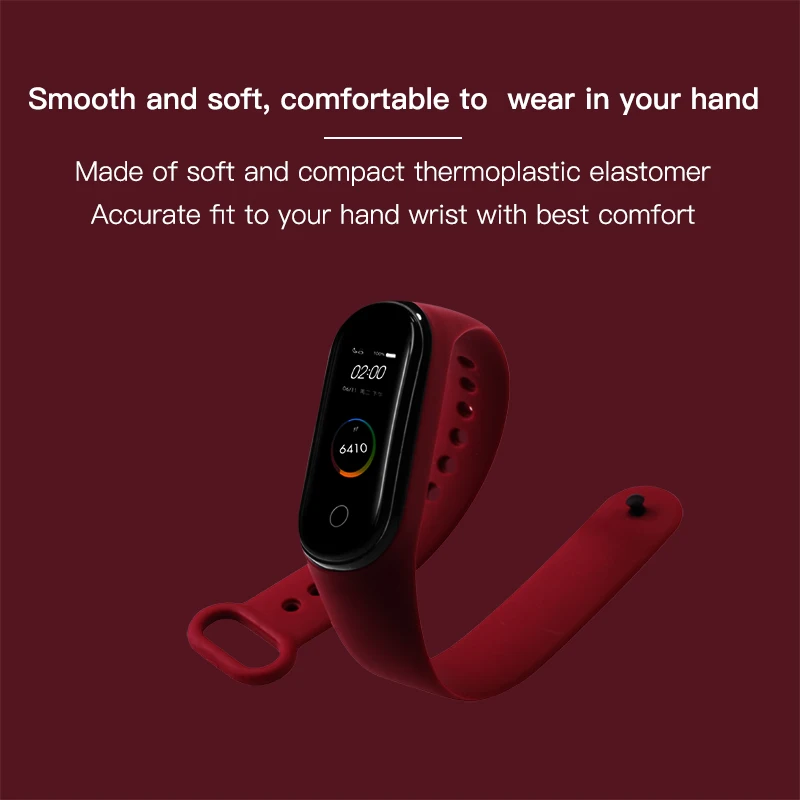 BOORUI для xiaomi mi band 4 ремешок новая модная цветная 5 силиконовый Ремень Замена 3