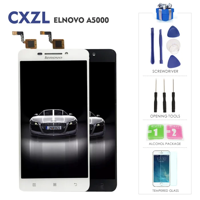 

Cxzl LCD For Lenovo A5000 display 5,0 pulgadas For Lenove A5000 LCD pantalla