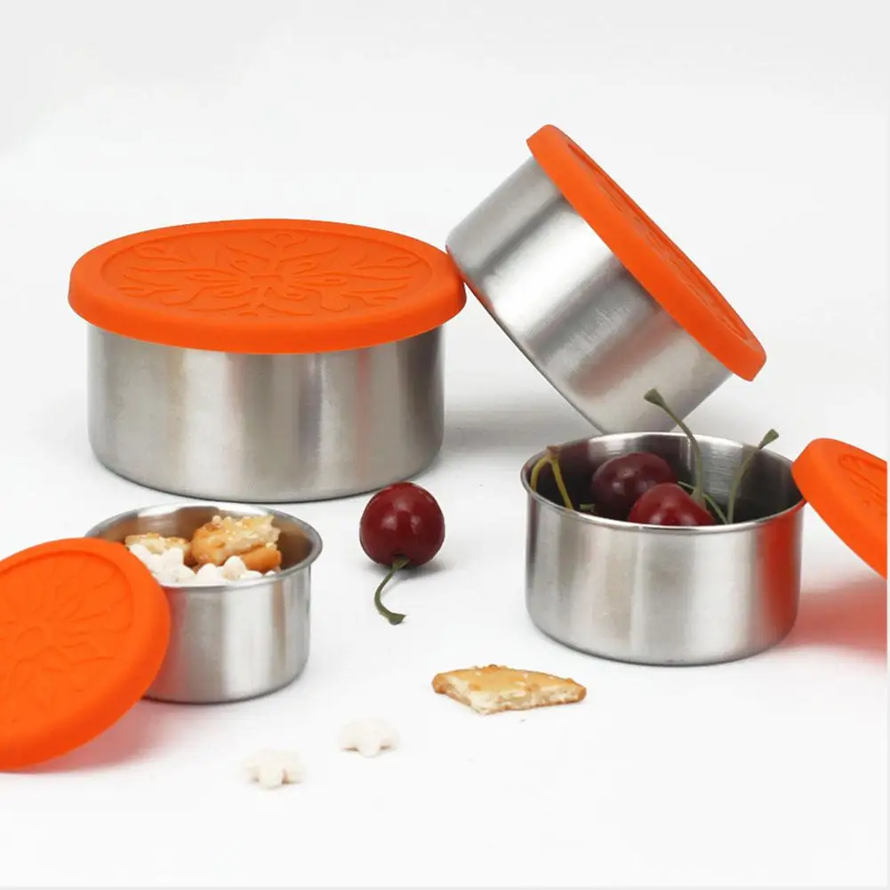 

HiMISS 304 Stainless Steel Thermal Insulation Lunch Box with Silicone Cover Leak-Proof Food Container Bento Box