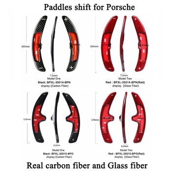 

Car styling Real Carbon Fiber Steering Wheel Shift Paddles Wheel Paddle for Porsche 911 981 Carrera