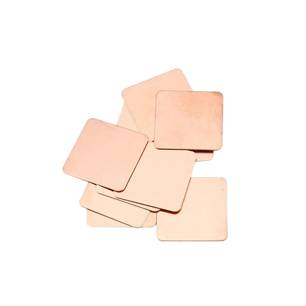 10pcs Pure Copper Heatsink Shim Thermal Pad Barrier for Laptop Graphics Card 20mmx20mm 0.3mm 0.5mm 0.8mm 1.0mm 1.2mm New