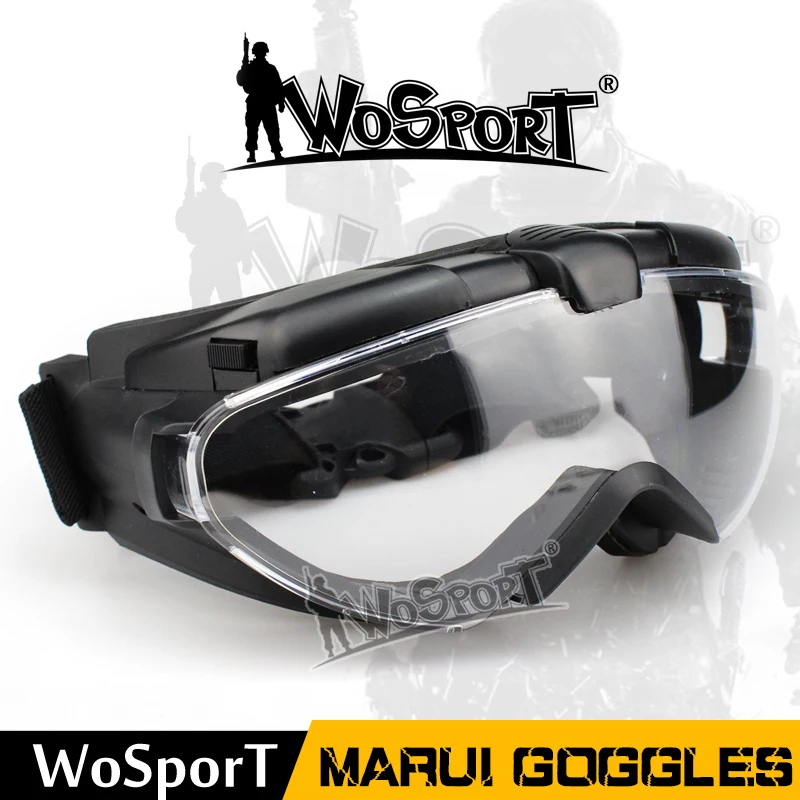 

WoSporT Tactical Military Marui Goggles Anti Fog Resistance UV Protection PC Lens Glasses for Outdoor Hunting
