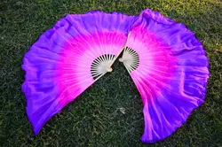 2018 г. женские из высококачественного шелка китайский танец живота танцевальный веер дешевые ярко-розовый розового фиолетовый градиент