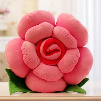

Decorative Pillow Cushions Plush Toy Home Pillow Decoration Patchwork Simulated Roses Valentine Wedding Gift