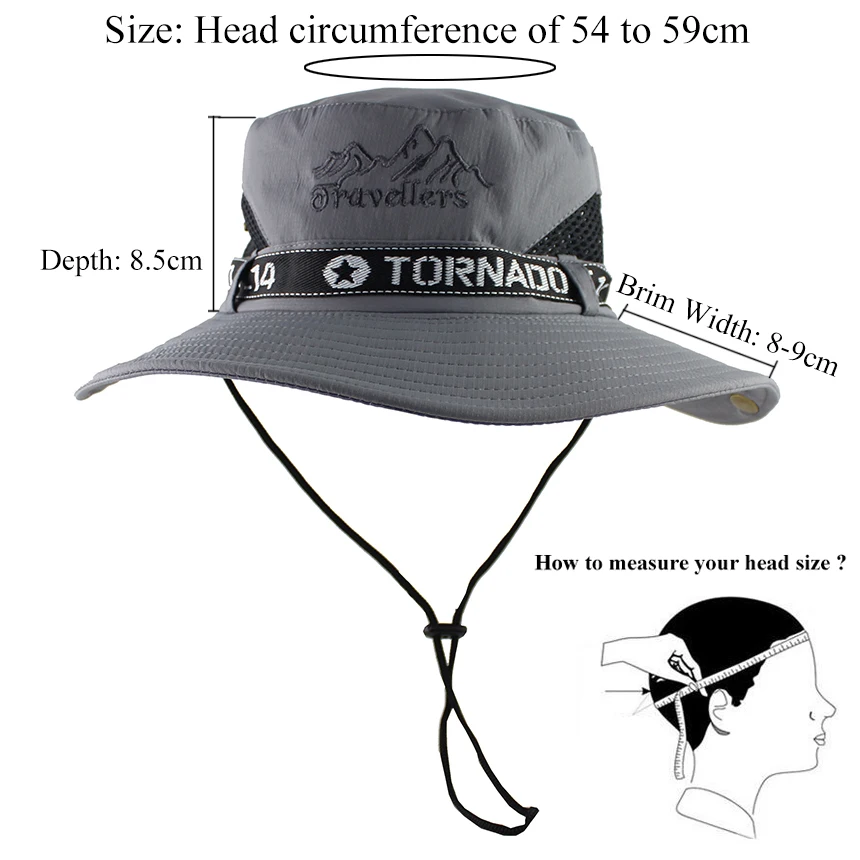 Wide Brim Mesh Hiking Outdoor Beach Cap 