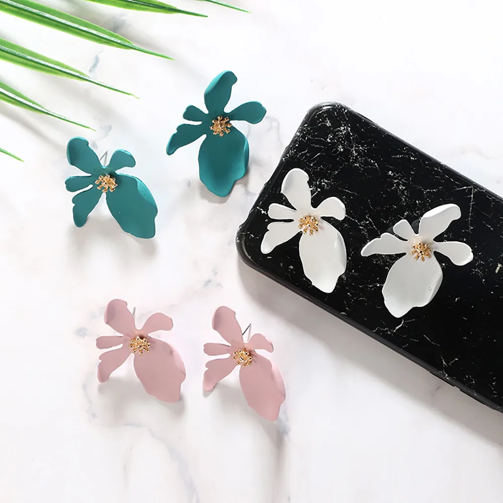 

Fashion Earrings Women Trendy Earrings For Women Flower Petals Boho Boucle D'oreille Femme 2019 Kolczyki Pendientes Mujer L0610