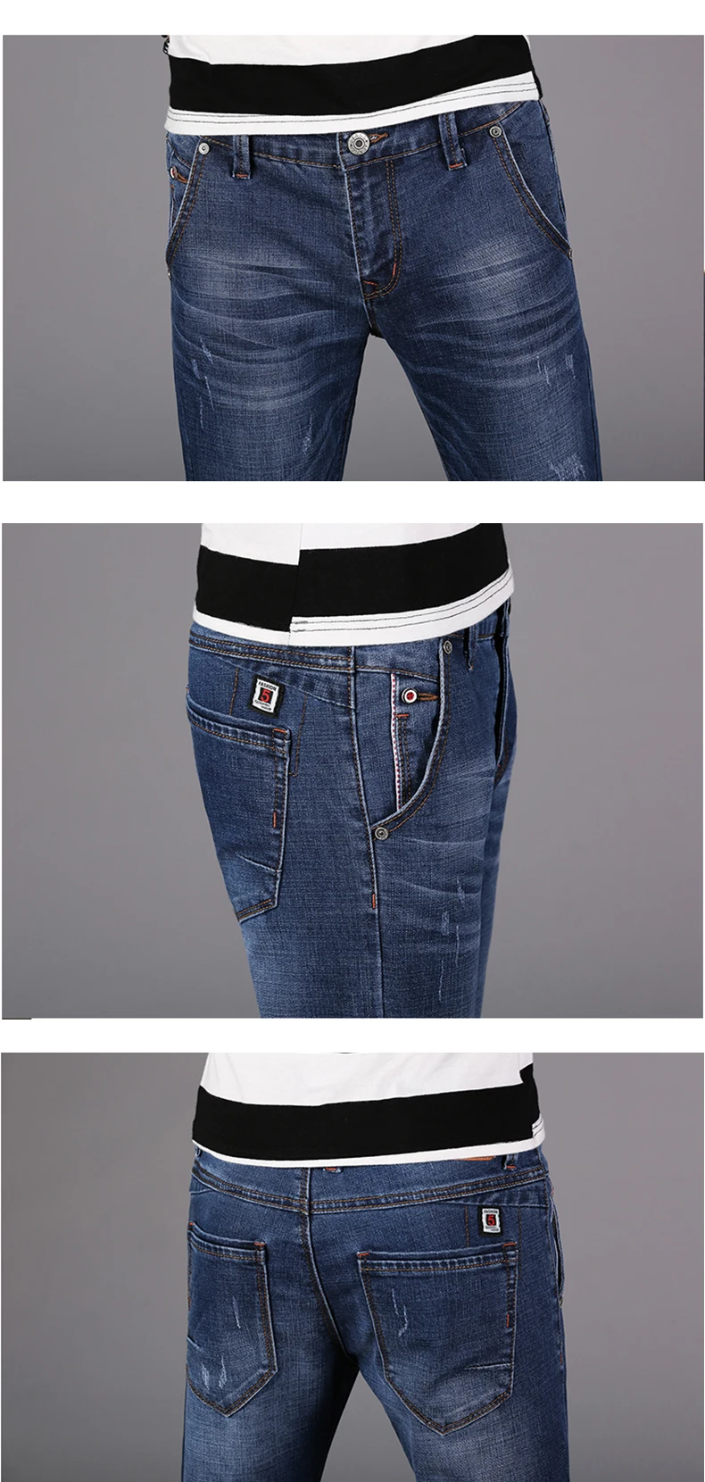KSTUN Jeans Men Clothes 2020 Autumn Business Casual Pants Slim Fit Elasticity Dark Blue Classic