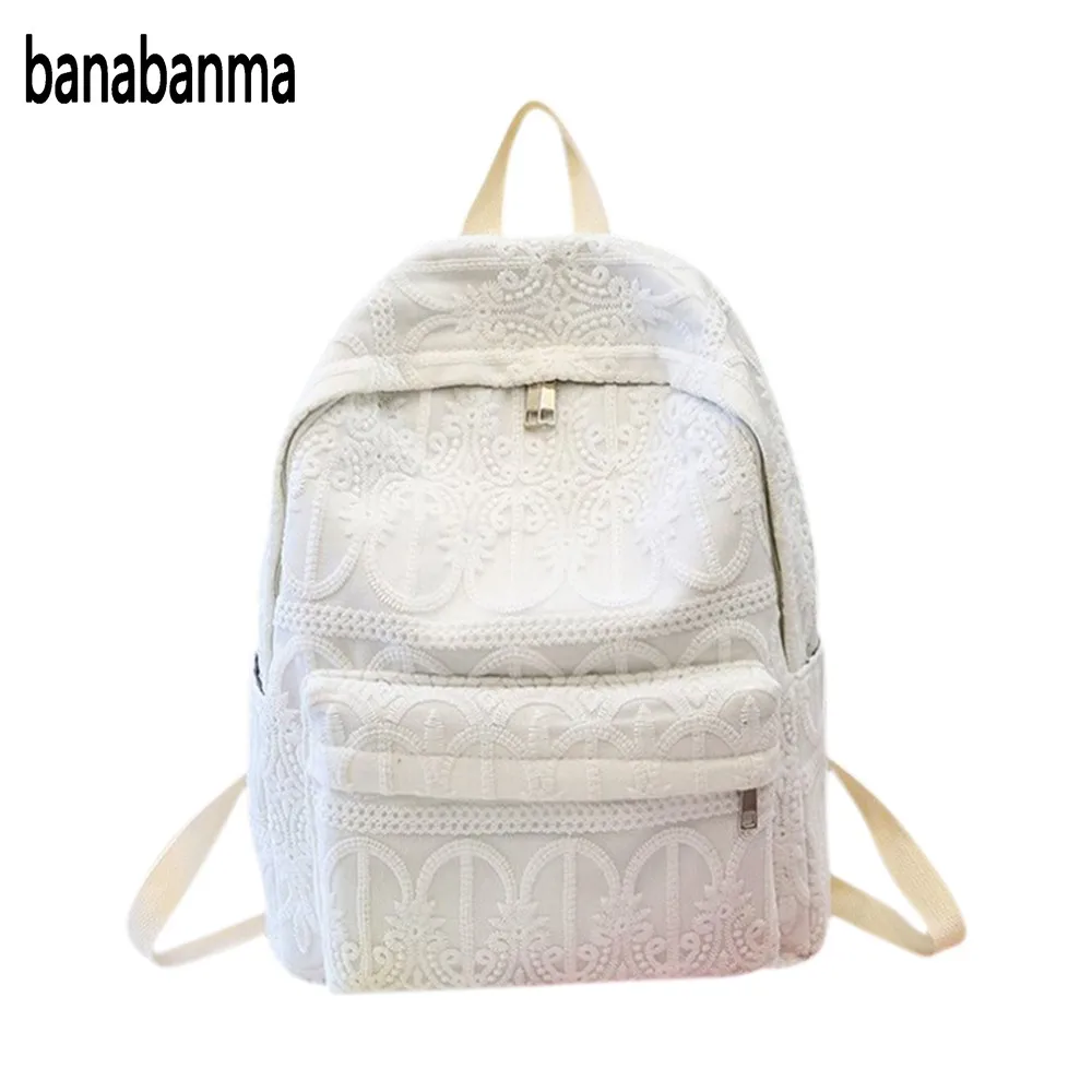 Banabanma женский однотонный кружевной рюкзак кроше для подростков мягкая легкая