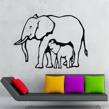 

Wall Stickers Vinyl Decal Elephant Baby Animal Nursery Kids Room