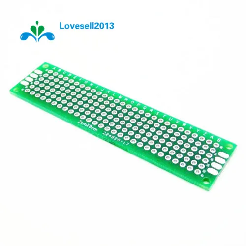 

5PCS Double Side Prototype PCB Bread board Tinned Universal 2x8 cm 20mmx80mm FR4