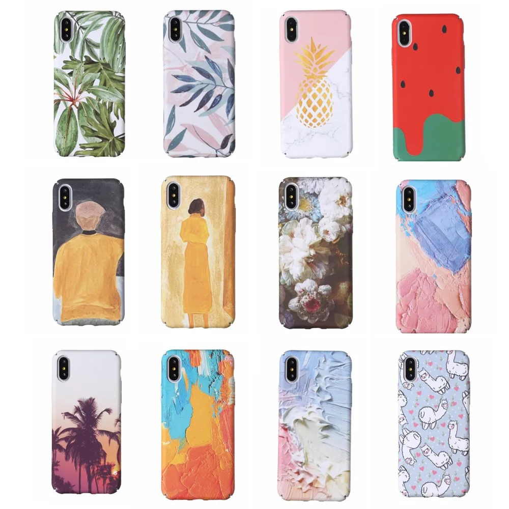 

Luminous Embossed Nordic style hard phone case for iphone 6 7 8 plus case fashion pineapple Printed for iphone x max xr case