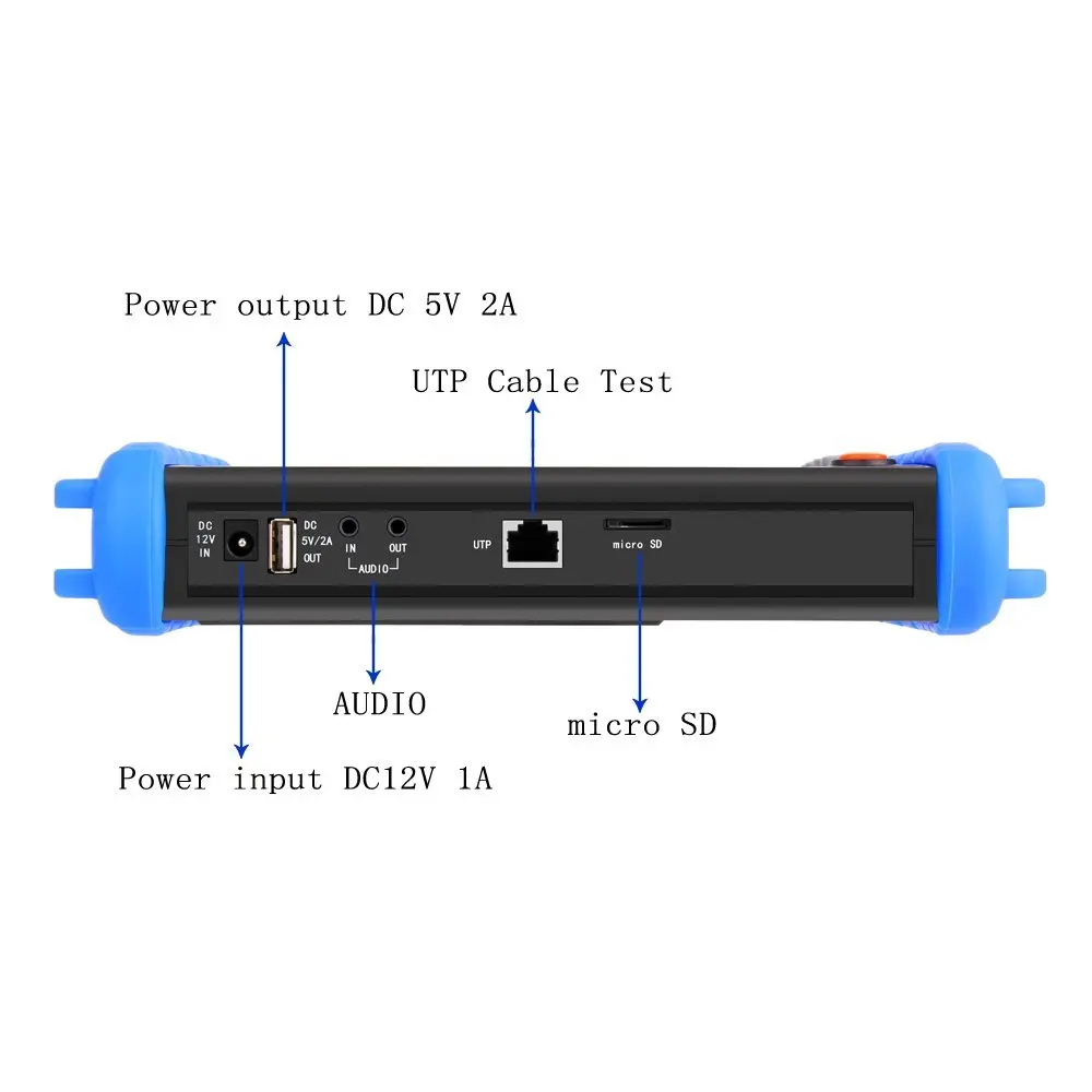 - 7 Inch H265 4K IP CCTV Tester Monitor IP CVBS Analog Tester Wifi ONVIF support 12V2A POE48V output