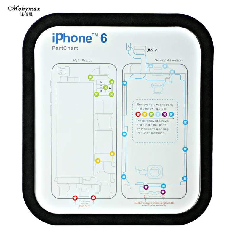 Магнитный винт коврик, ремонтная винтовая прокладка для iPhone 8, 6, 6 S, инструмент для ремонта открытия X, Xr, Xs, Max, 6, 6S Plus, 7, 7 Plus
