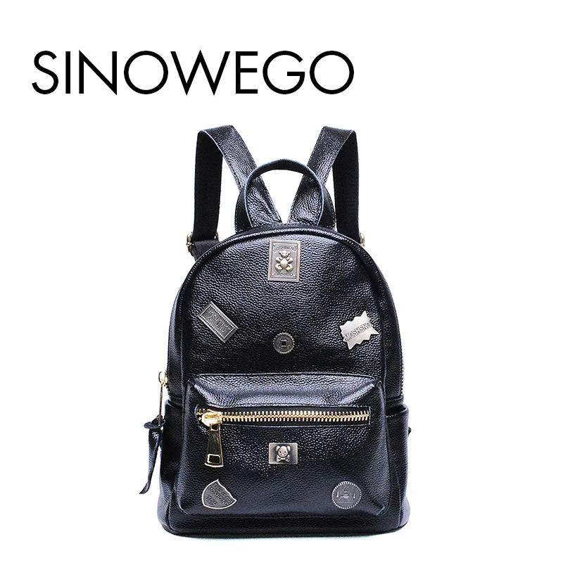 

2018 New Fashion Bear Kanken Backpack Female Backpack Schoolbag Mini Backpack Women For Girls Genuine Leather Backpack School
