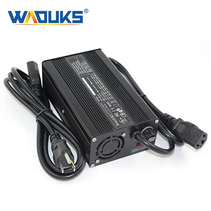 

42V 5A Li-Ion battery Smart Charger For 10S 36V Li-ion Battery Pack security Charger Black CE,ROHS,FCC certification