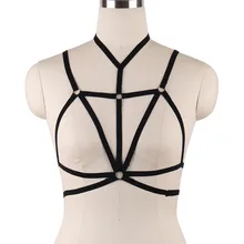 Модные Готический Косплей rave одежда тела портупея ремни пентаграмма Готический бюстгальтер Фетиш бондаж, БДСМ-белье аксессуары