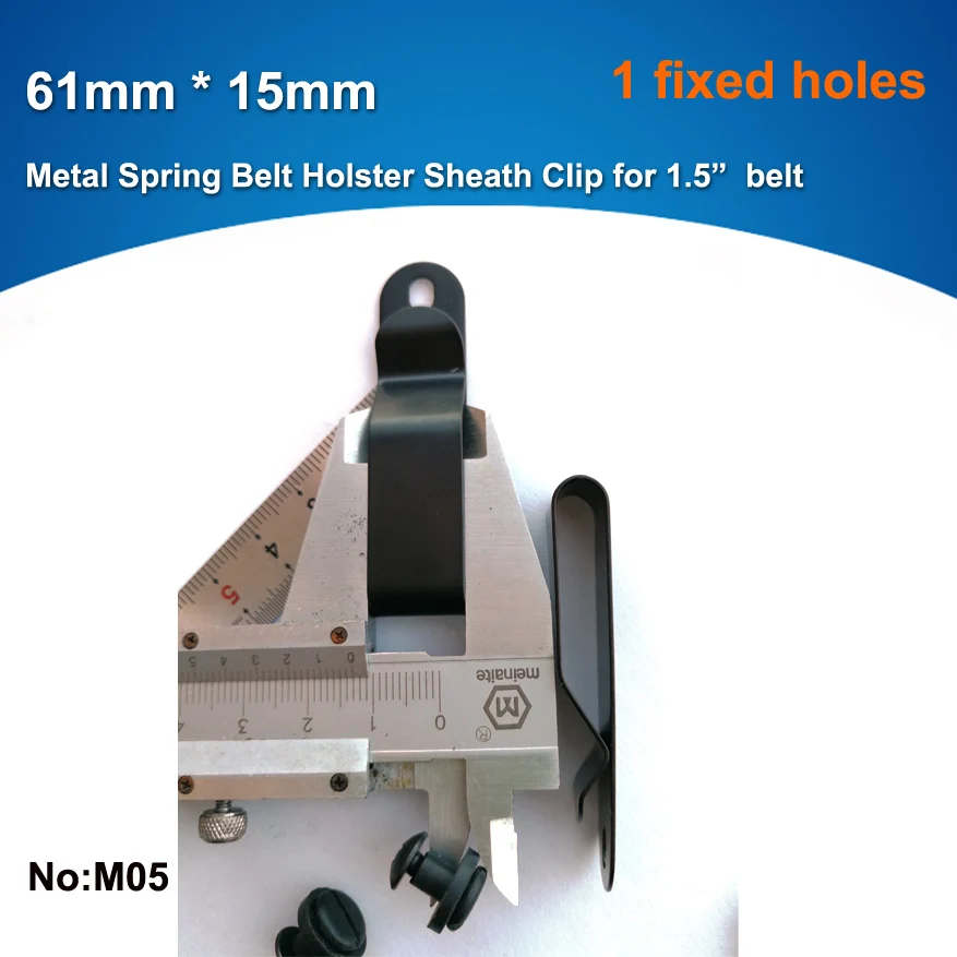 2pcs/bag,15mm * 61mm Metal Spring Belt Holster Sheath Clip for Kydex with screws(EAM)