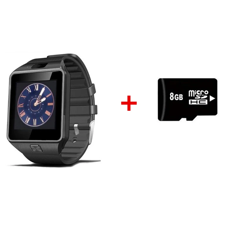 QW09 Смарт-часы Android 4,4 MTK6572 2MP 3g wifi двухъядерный 512 МБ ram 4 Гб rom Bluetooth Smartwatch для IOS Android PK DZ09 GT08 - Цвет: black add 8G card