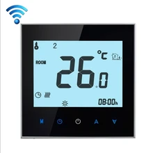Сенсорный экран еженедельно 5+ 2 программы Wifi термостат для электрического отопления 16А дистанционное управление IOS или Android смартфон