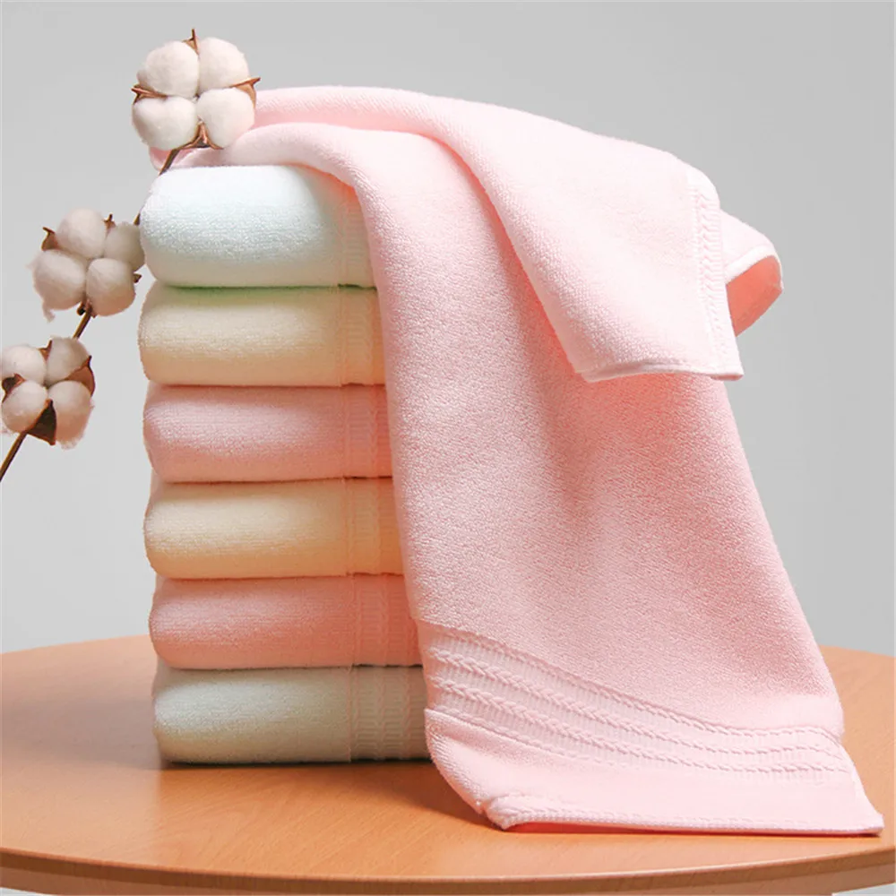 DelCaoFen 3pcs Cotton Face Hand Towel Washcloth For Adult Wedding Home Use Bathroom Custom Logo Wholesale Towel