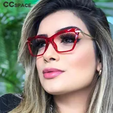 45821 пластиковый титановый анти-синий светильник с кристаллами, оправа для очков, женские модные очки оптика