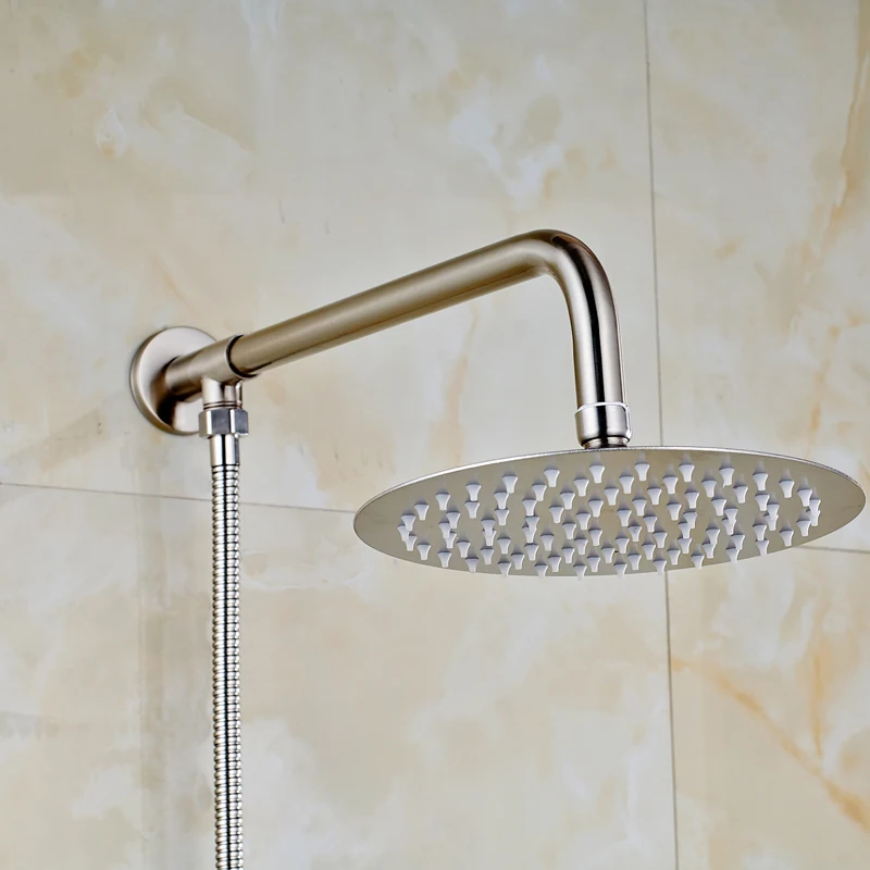 Best Price New Arrival Brushed Nickel Wall Mounted 8" Brass Round