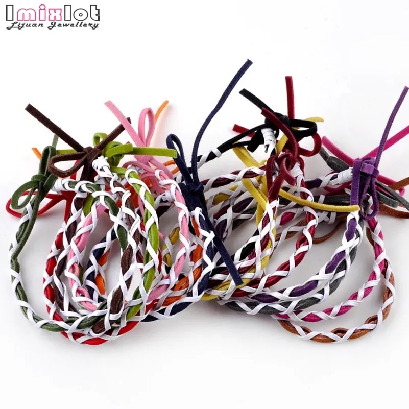 

100Pcs Bracelets & Bangles Jewelry Gift Sets DIY Charm Rope Bracelet Rainbow Lots Braid Strands Friendship Cord Handmade Bracele