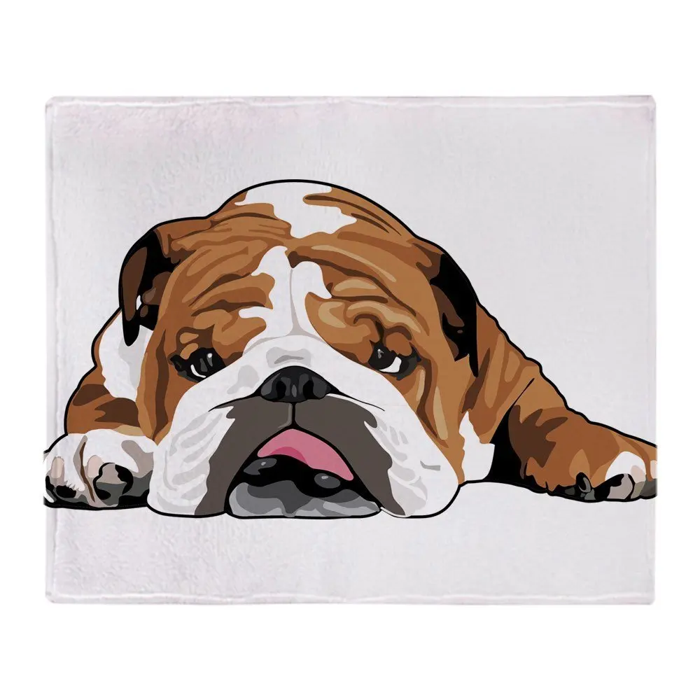 Мягкое Флисовое одеяло Teddy The English Bulldog воздушное/диванное/постельное белье мягкое