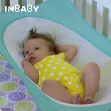 IMBABY качалка для малышей, детский гамак, детская Съемная переносная складная кроватка, хлопковая спальная кровать, качели для сада, 5 цветов