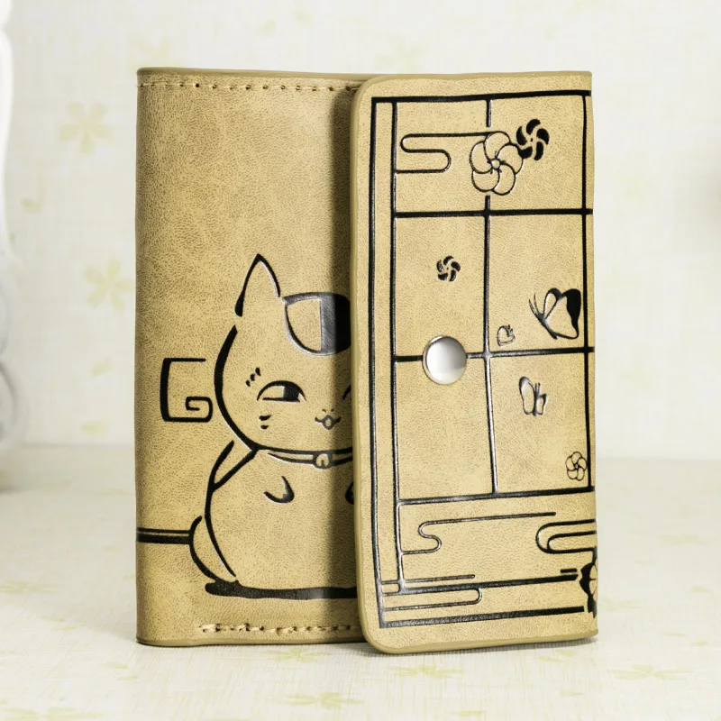 

Japanese Anime Natsume Yuujinchou cos Nyanko-sensei PU man woman fashion Leisure long and short Wallet