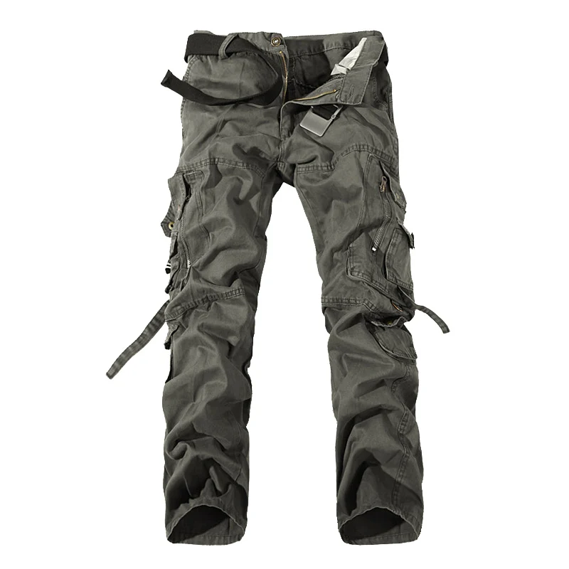 Casual Pants Men Cargo Pants Leisure Cotton Trousers Combat Camouflage Overalls 28-40