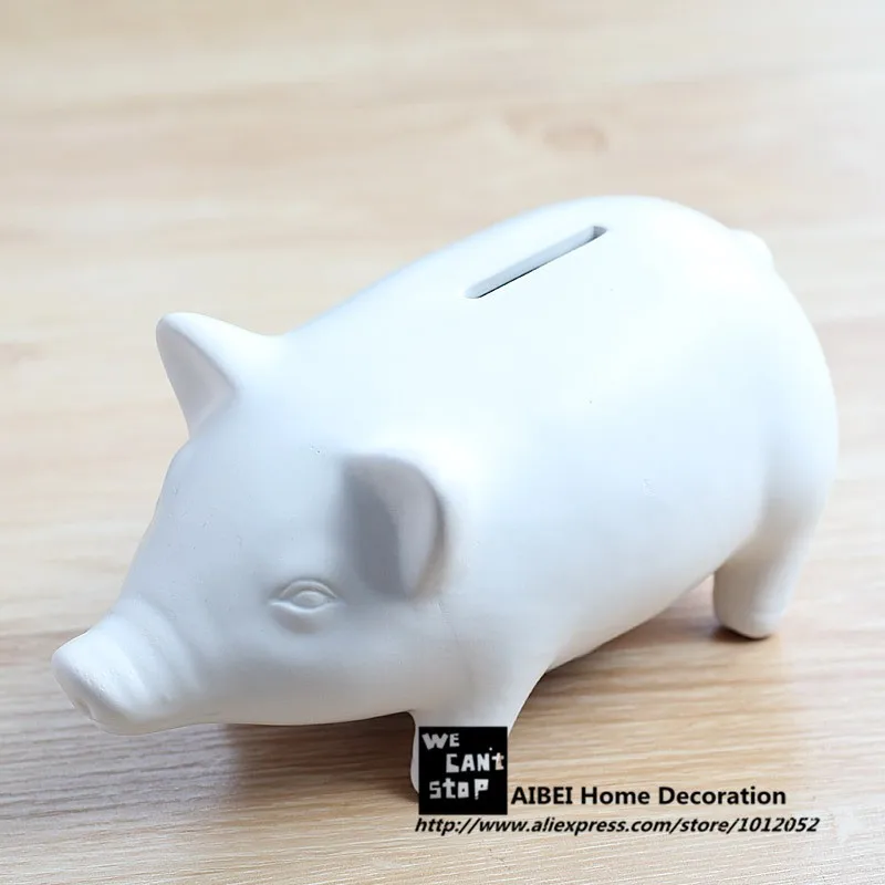 AIBEI-американский стиль керамическая копилка 1 шт. черная и белая свинья Бегемот слон животное Копилка креативный подарок