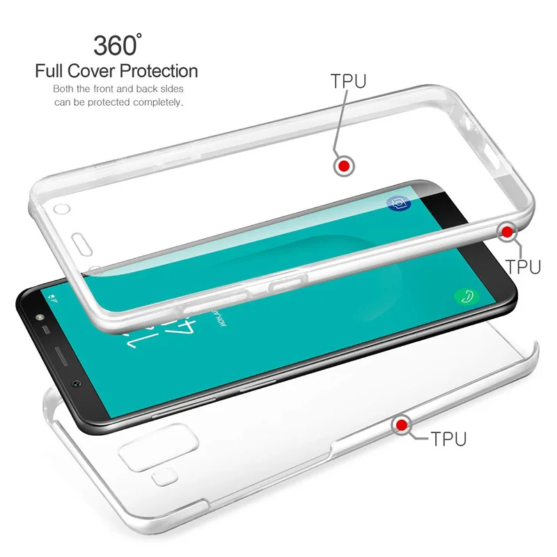 Чехол из мягкого ТПУ с полным покрытием 360 градусов для Huawei P9 P20 Mate 10 20 Pro Lite Mini P Smart