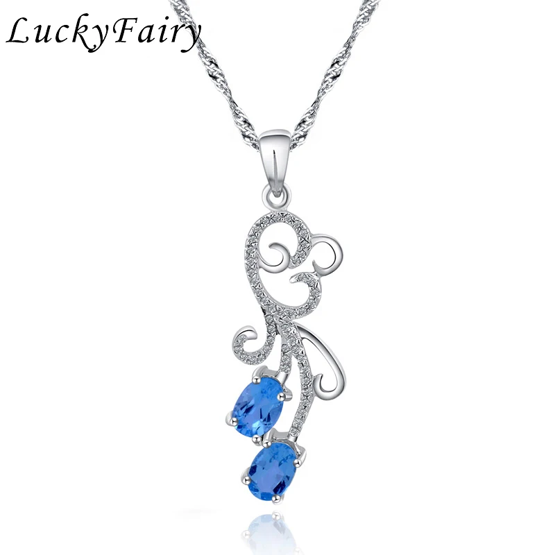 LuckyFairy Female Necklace 925 Sterling Silver Girl Jewelry Fine