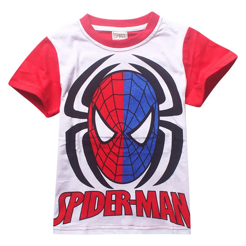 Summer Cotton Print Spiderman T shirt For Kids Boy Baby Boys Spider Man