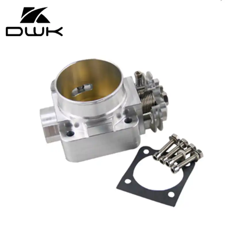 70MM Bolt-ON Aluminum Intake Manifold Throttle Body Fit Mitsubishi 4 5 6 4g63 LS