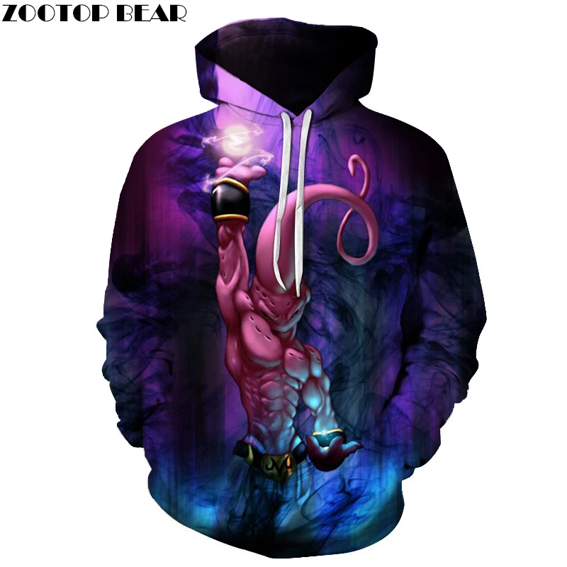 Дешево Dragon Ball толстовки Для мужчин Для женщин аниме 3D кофты новинка осень весна с капюшоном и карманами с капюшоном модный свитер пуловер марки